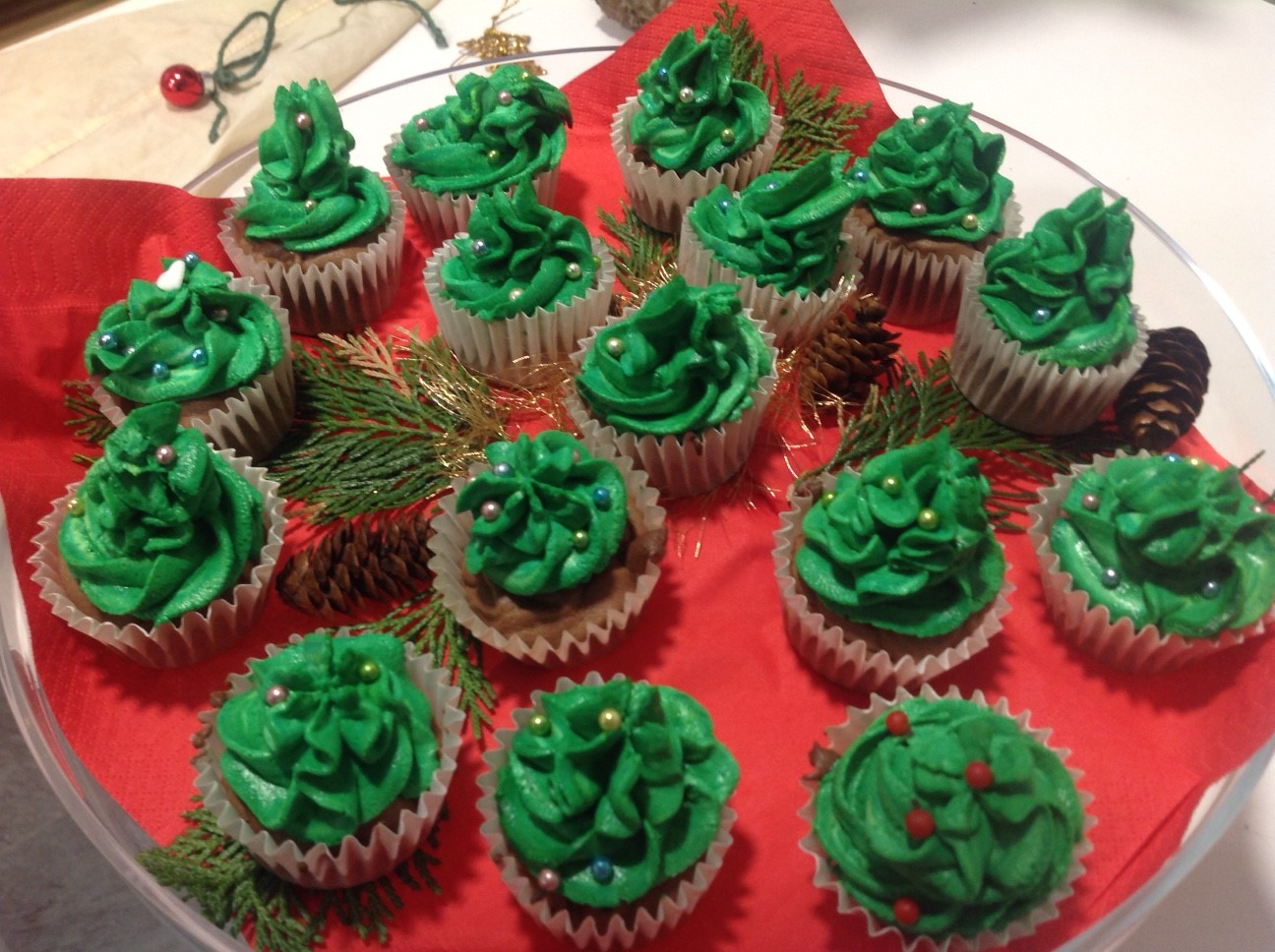 Mini Cup-Cakes de Navidad