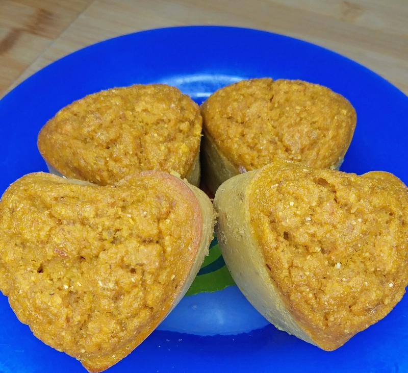 Corazones Galentine´s Day de zanahoria (sin gluten sin azúcar opcional) con Thermomix®