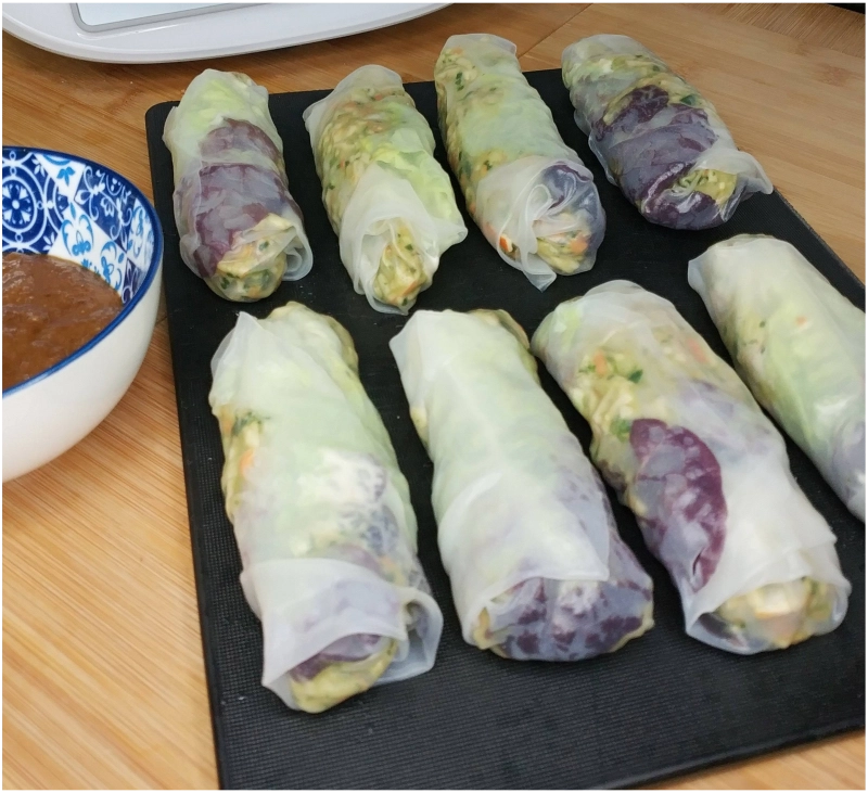 Una cena informal (rollitos vietnamitas) con Thermomix®