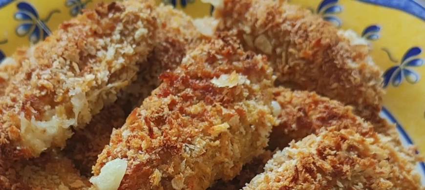 Barritas de mozzarella al horno