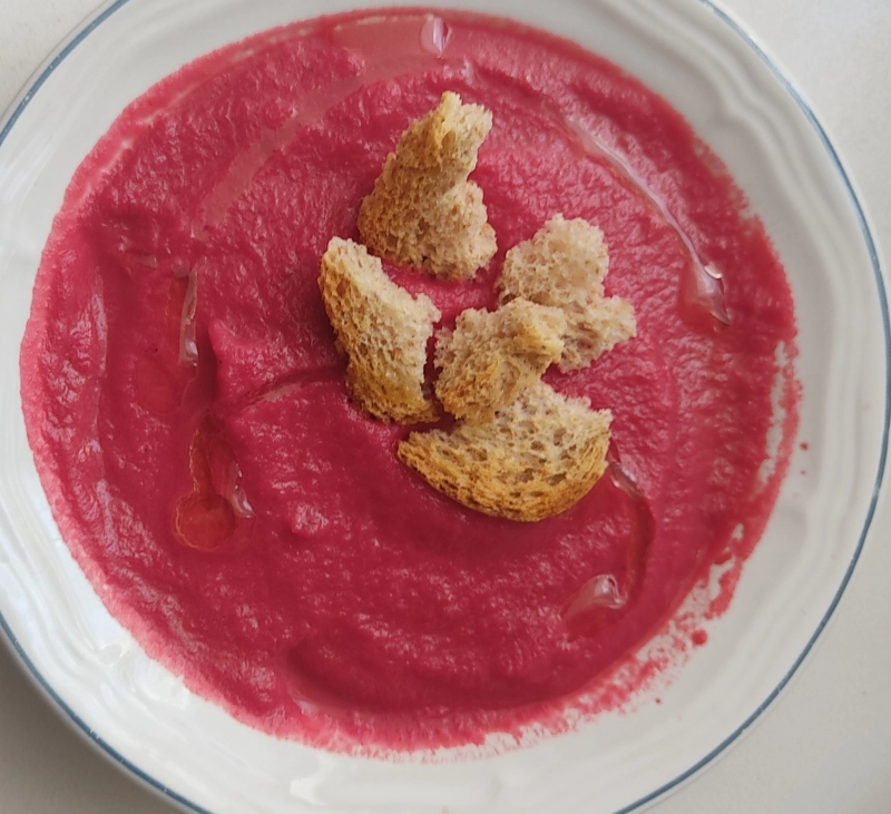 Crema de remolacha y zanahoria