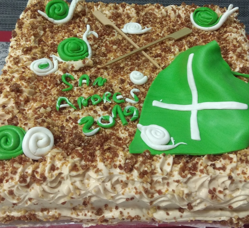 Tarta de Turrón con crocanti