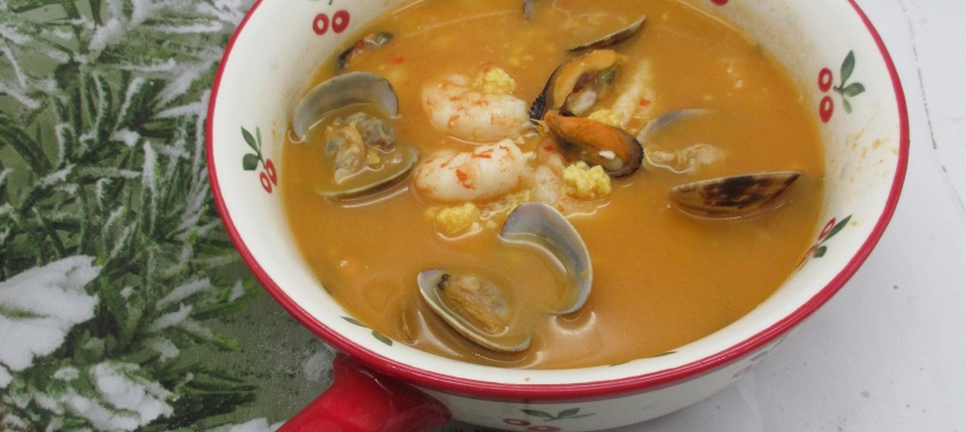 Sopa de pescado Navidad