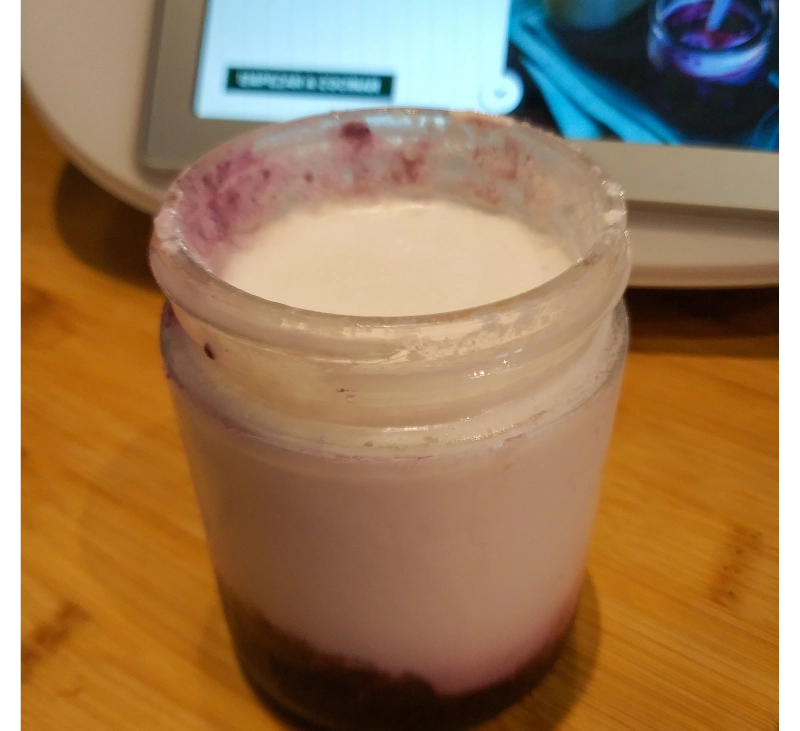 Yogurt de cabra con arandanos